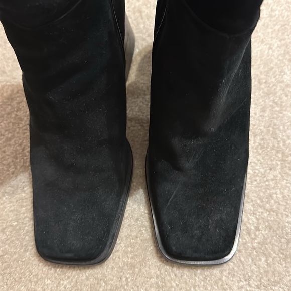 ALOHAS South Suede black ankle booties with block heel size 5 - Picture 13 of 13